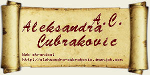 Aleksandra Čubraković vizit kartica